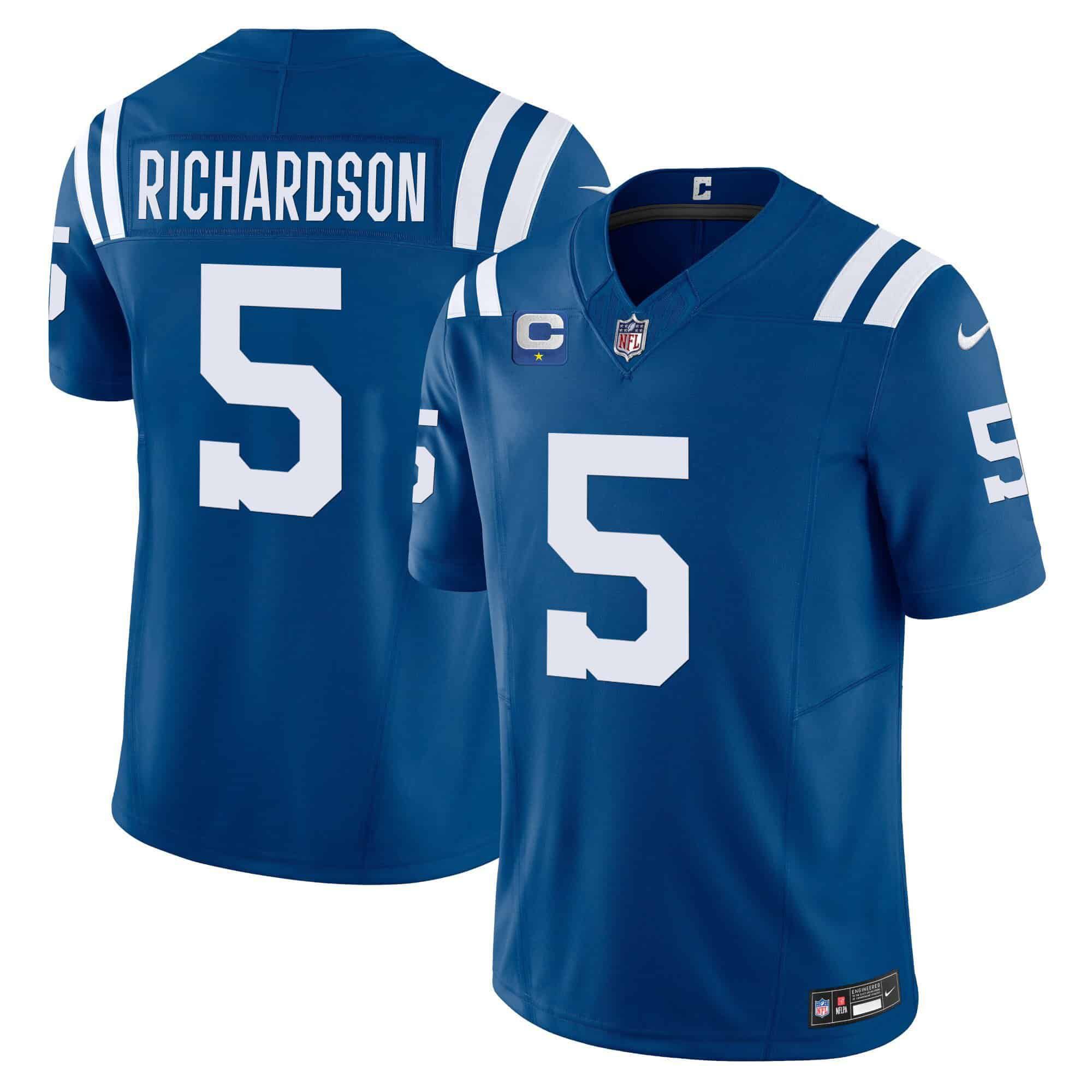 Men Indianapolis Colts #5 Richardson Blue 2024 Nike Vapor Limited NFL Jersey style 1->indianapolis colts->NFL Jersey
